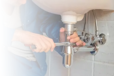 Fontanero ajustando tubería de cocina en Cartagena