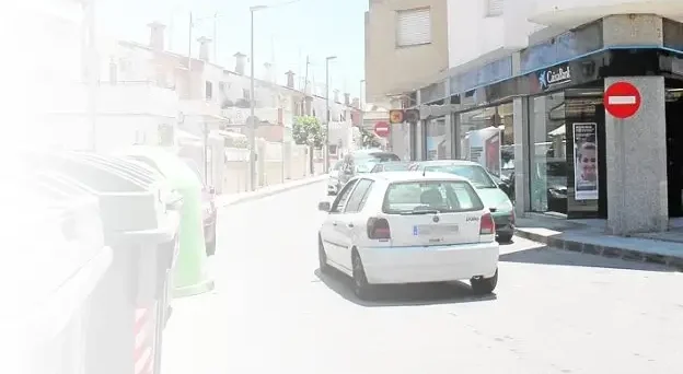 Zona de intervención del servicio de fontanería en Los Barreros, Cartagena